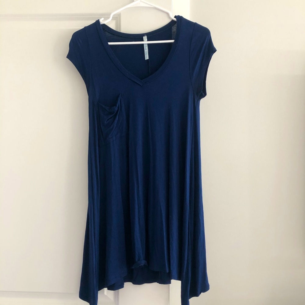 Blue t-shirt dress